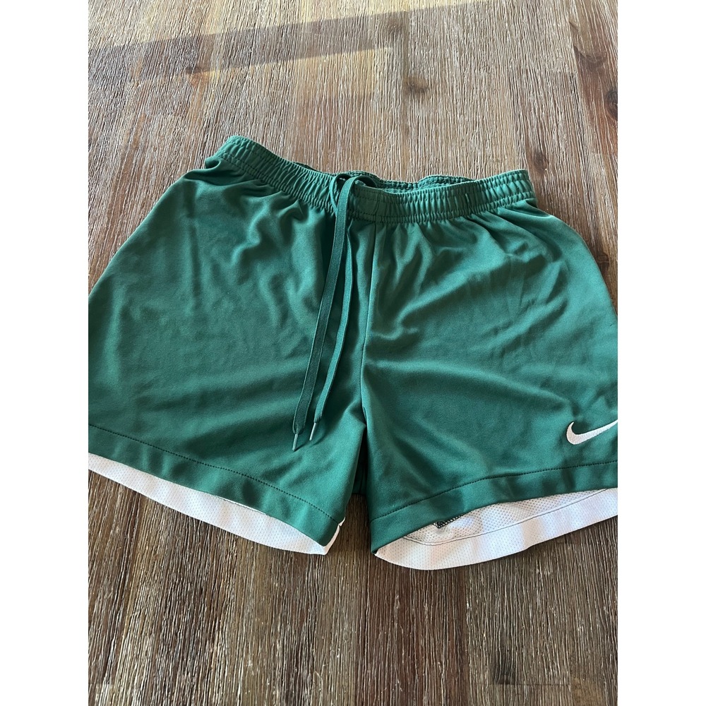 Nike Dri-FIT Soccer Shorts Forest Green White Slim Fit XS Athletic Training